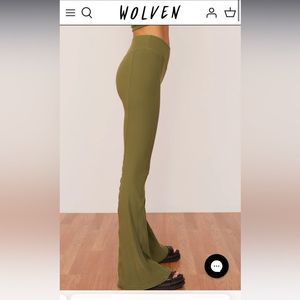 Wolven Eucalyptus Flare, high waist